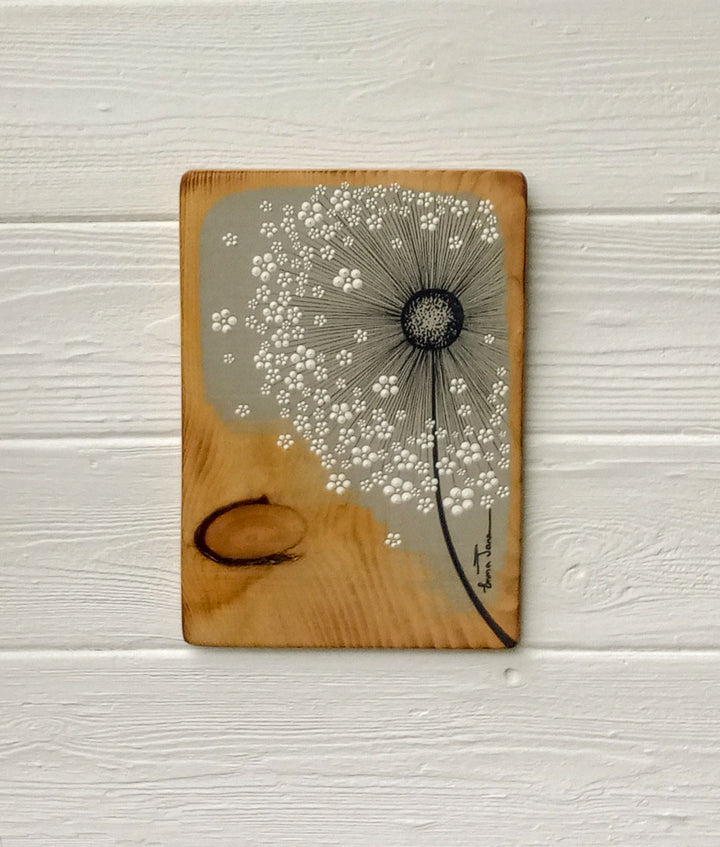Small Wild Flower Soft Taupe Reclaimed Wood