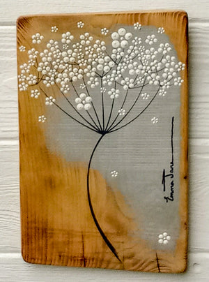 Small Cow Parsley Soft Grey Reclaimed Wood