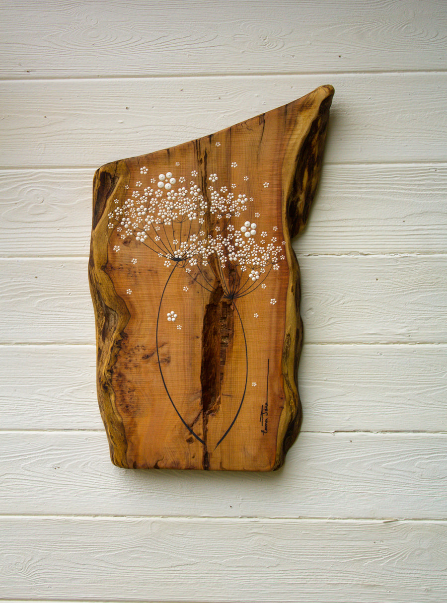 Large Cow Parsley Natural Live Edge Yew